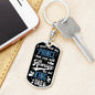 From Daughter To Dad- Dog Tag Keychain