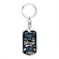 From Daughter To Dad- Dog Tag Keychain