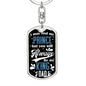 From Daughter To Dad- Dog Tag Keychain