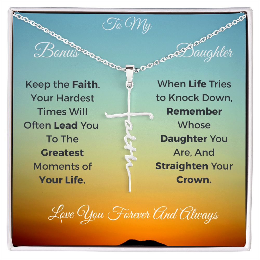 Faith Cross For Bonus Daughter