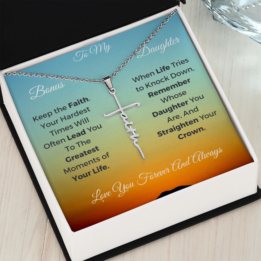 Faith Cross For Bonus Daughter