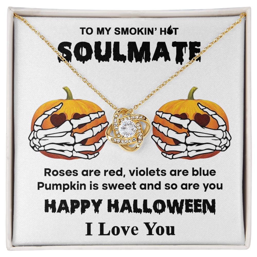 Soulmate-Sweet Pumpkin Love Knot Necklace-Best Seller!