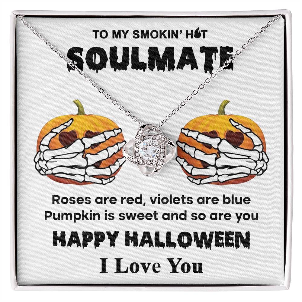 Soulmate-Sweet Pumpkin Love Knot Necklace-Best Seller!