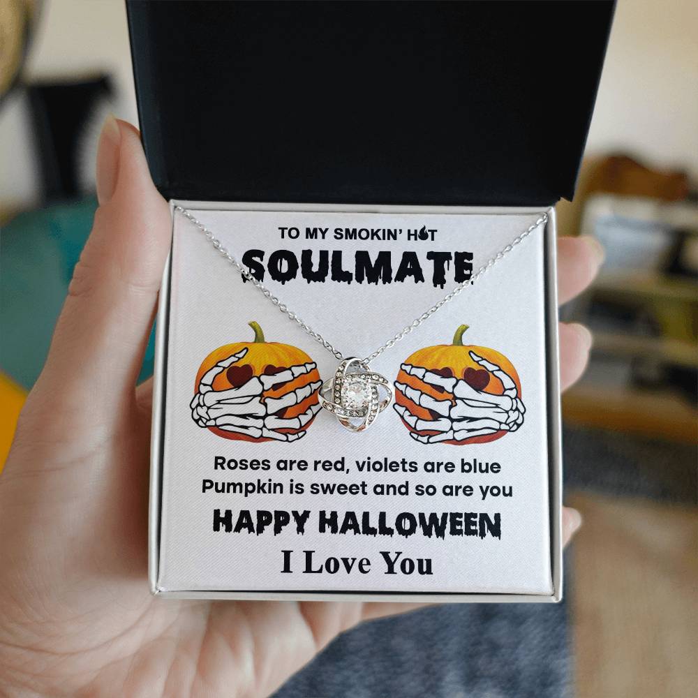 Soulmate-Sweet Pumpkin Love Knot Necklace-Best Seller!
