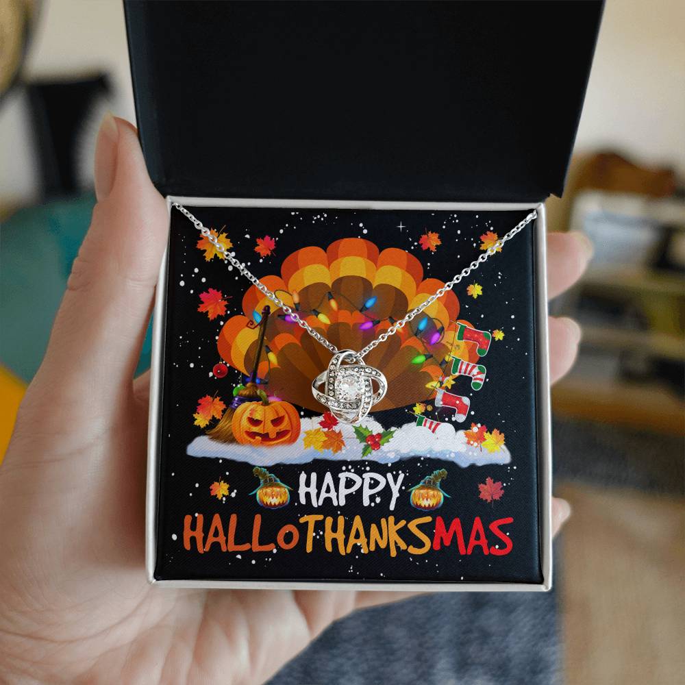 HappyHalloThanksMas neckl Love Knot Necklace-Best Seller!