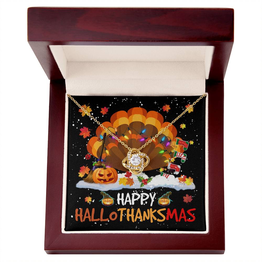 HappyHalloThanksMas neckl Love Knot Necklace-Best Seller!