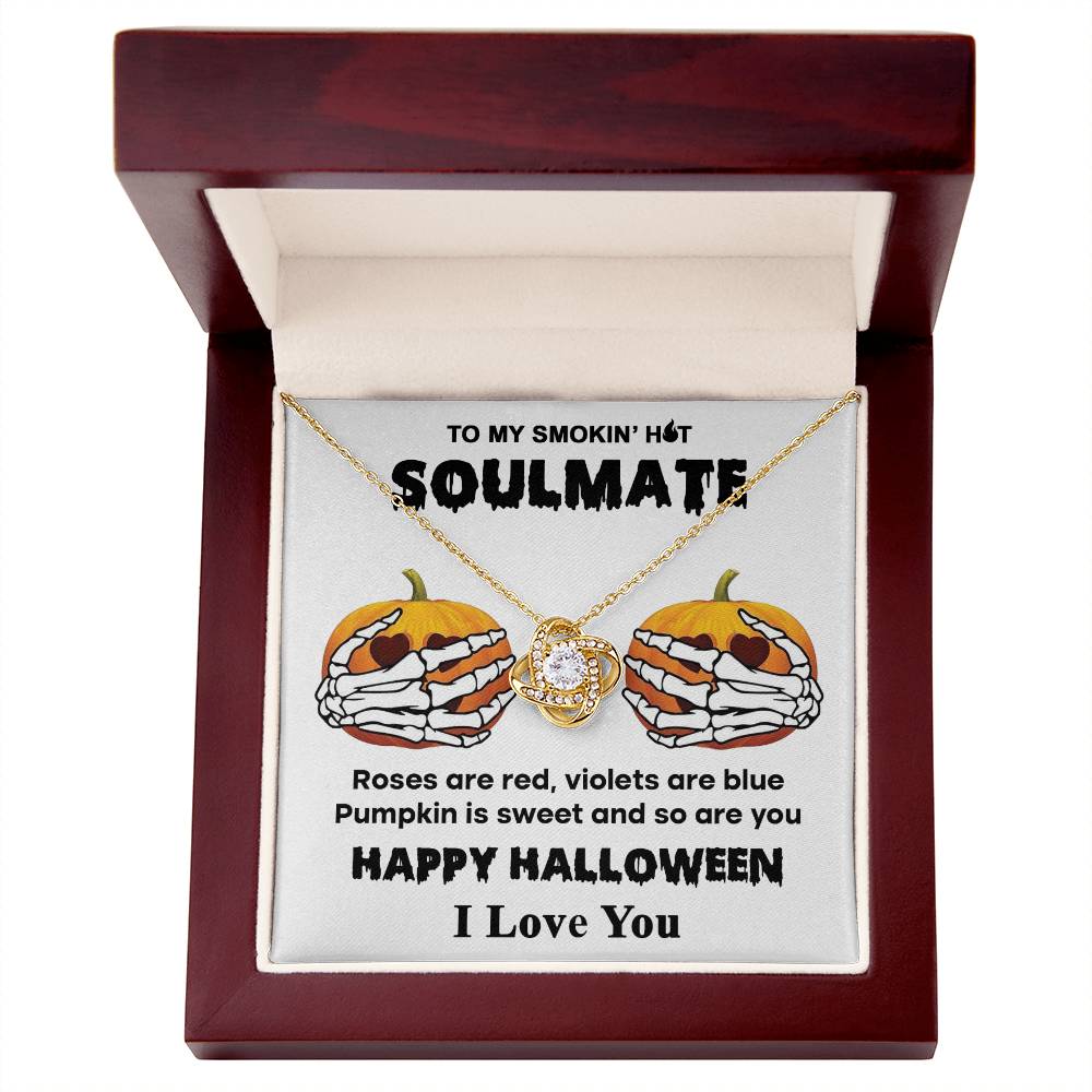 Soulmate-Sweet Pumpkin Love Knot Necklace-Best Seller!