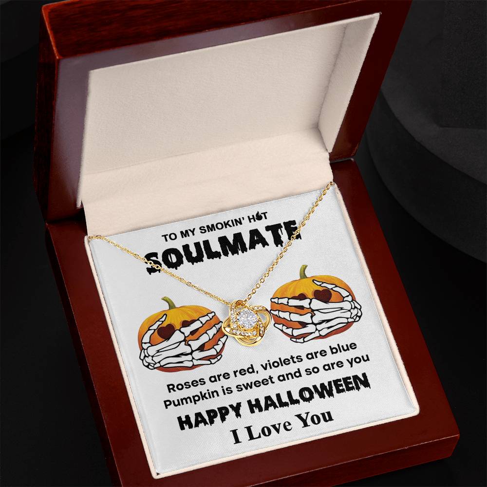 Soulmate-Sweet Pumpkin Love Knot Necklace-Best Seller!