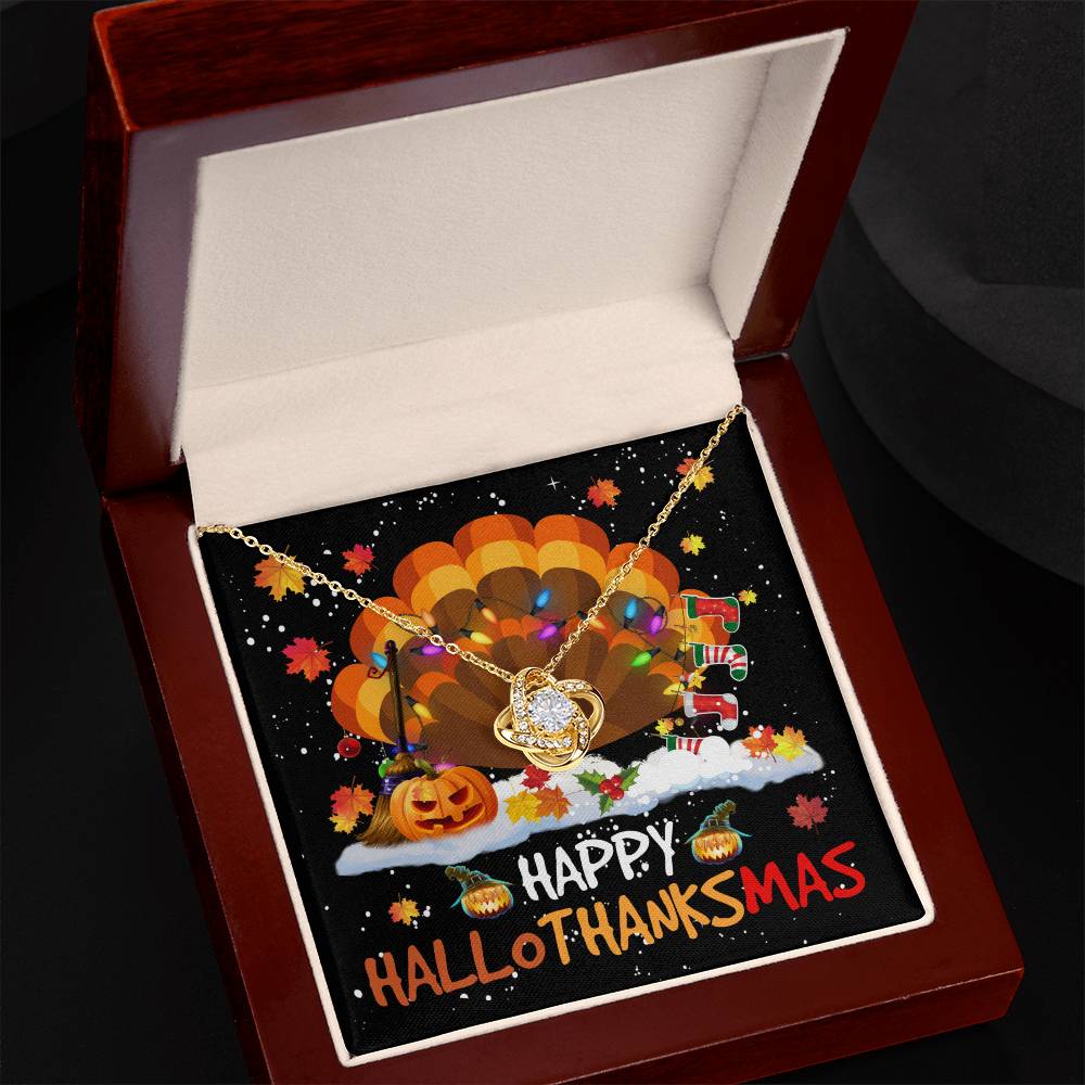 HappyHalloThanksMas neckl Love Knot Necklace-Best Seller!