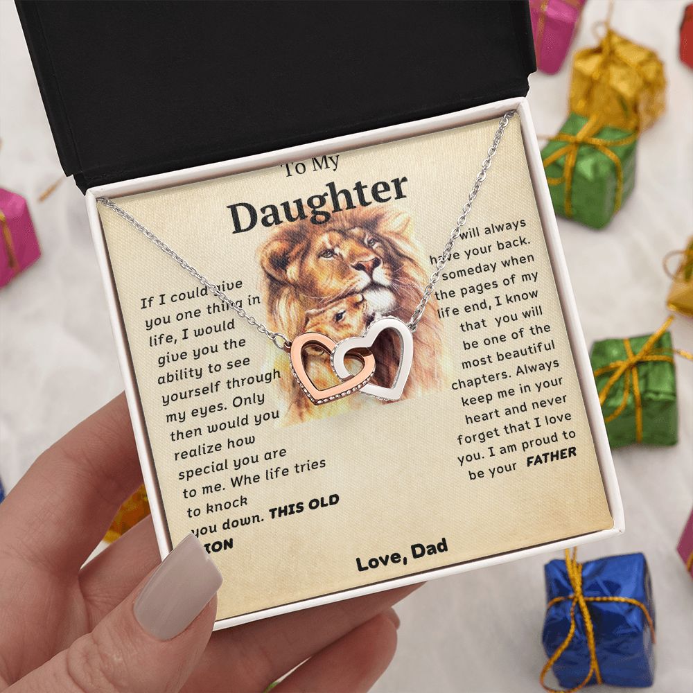 I Love You Forever From Dad- Interlocking Hearts