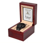 My Husband, My Love- Black Chronograph Watch W/Mahogany Box