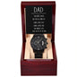 Dad You Have Loved Me- Black Chronograph Watch W/Mahogany Box