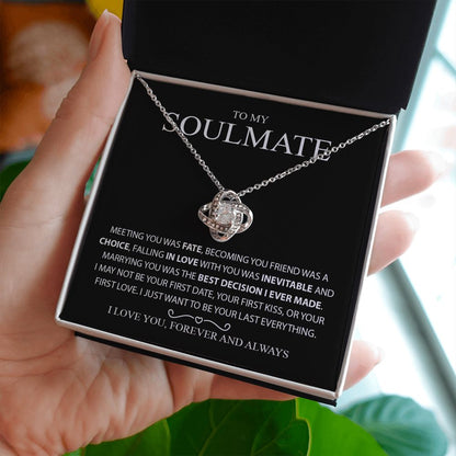 To My Soulmate - Love Knot Necklace