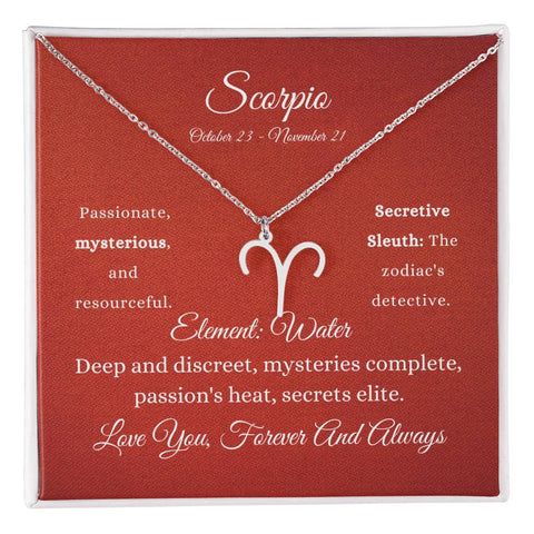 Scorpio Zodiac necklace